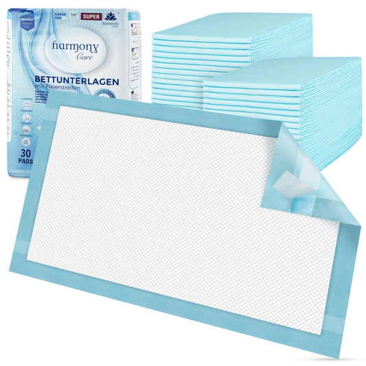 Inkontinenz Bettunterlagen mit Klebestreifen (Einweg)
