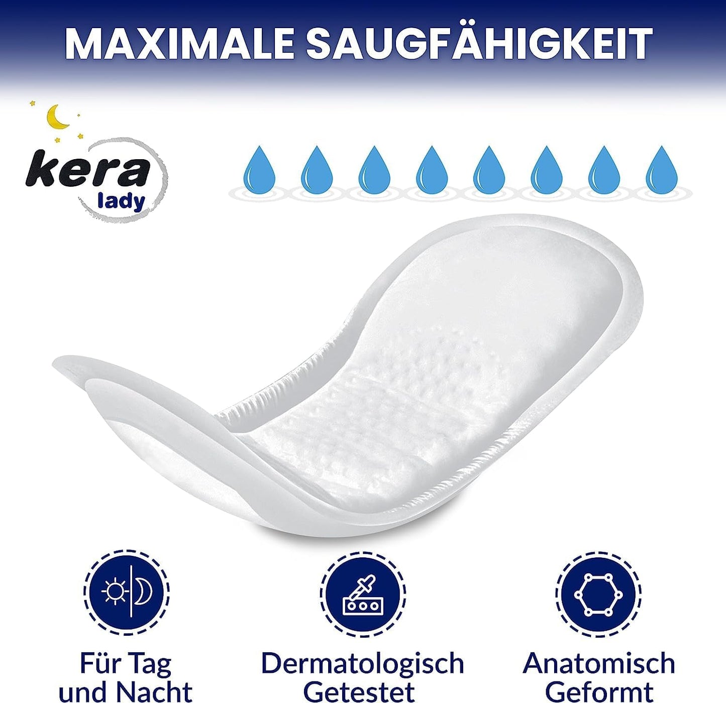 Kera Lady Maxi - Einlagen für die Nacht