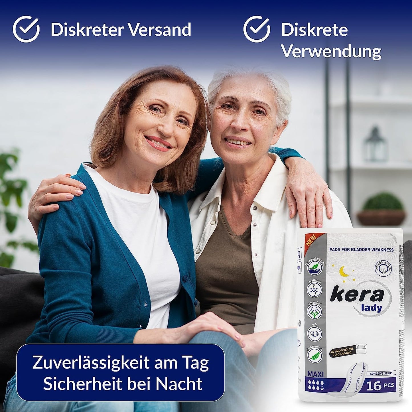 Kera Lady Maxi - Einlagen für die Nacht