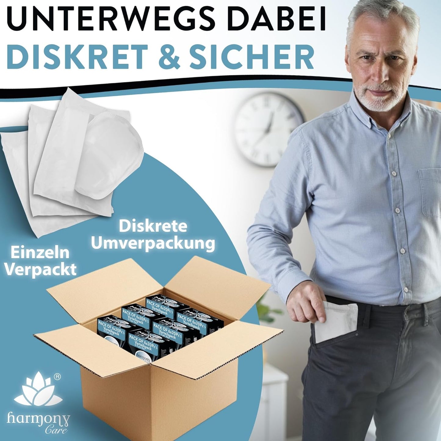 Harmony Care Super - Einlagen für Männer