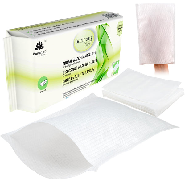 Trockene Einmal-Waschhandschuhe