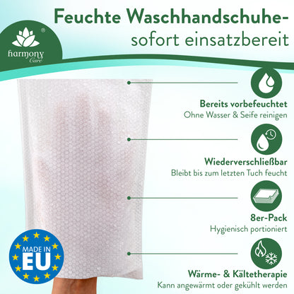 Feuchte Einmal-Waschhandschuhe