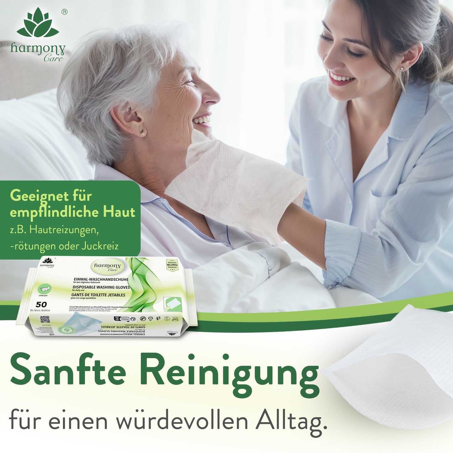 Trockene Waschhandschuhe Premium