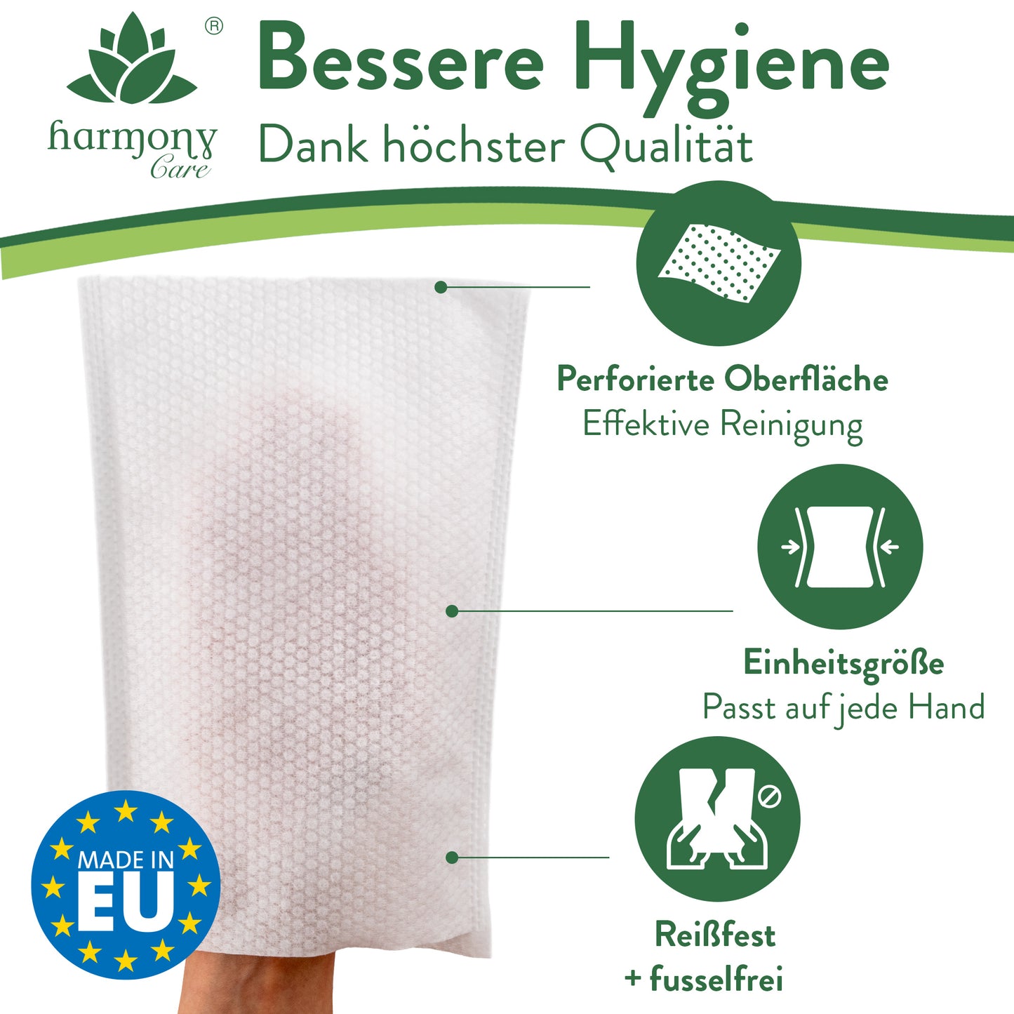 Trockene Waschhandschuhe Premium