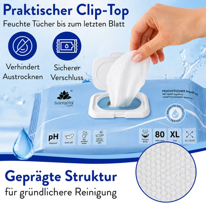 Feuchttücher für Erwachsene XXL - Aqua Pure