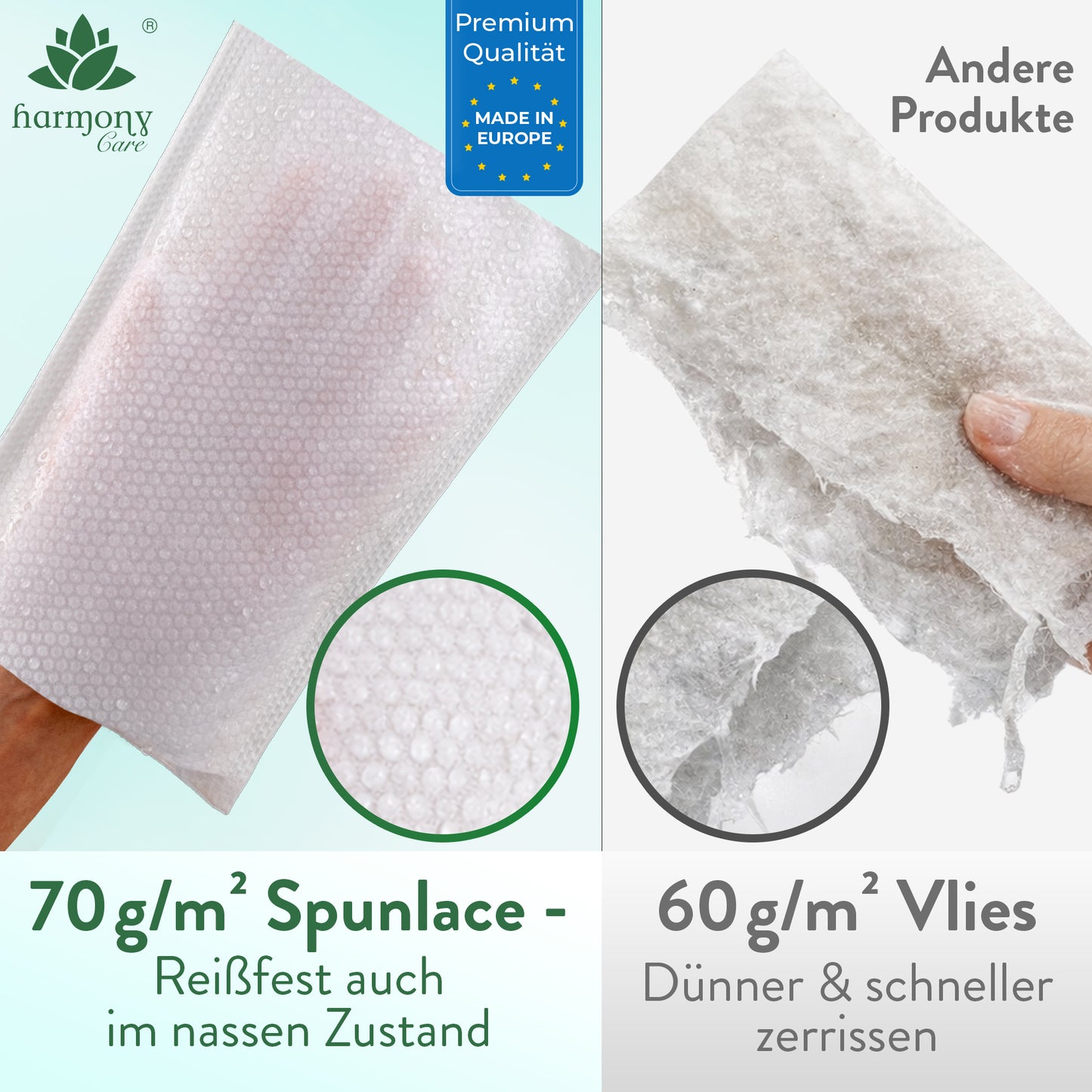 Feuchte Einmal-Waschhandschuhe