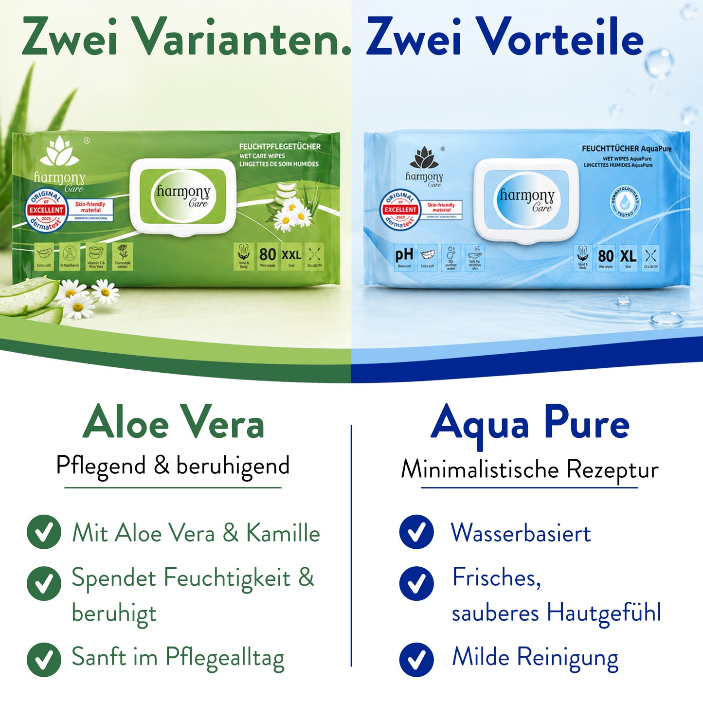 Feuchttücher für Erwachsene XXL - Aqua Pure