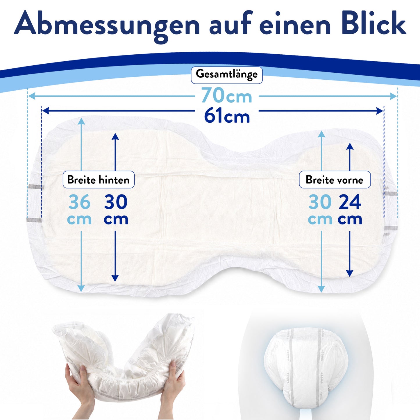 Inkontinenzvorlagen - Form Maxi+